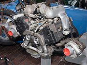 Ford-Cosworth GBA engine front-left National Motor Museum, Beaulieu.jpg