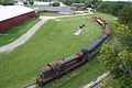 Outdoor freight train display, National Railroad Museum, Green Bay, WI