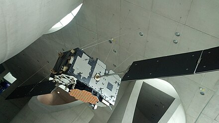 Modèle d'un satellite Galileo exposé en 2012.