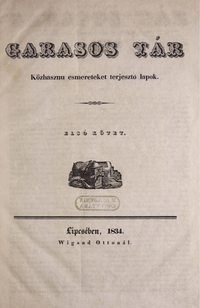 A lap első kötetének címoldala