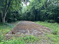 Gebäudefundament im Propsteier Wald am 6. August 2023