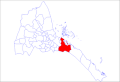 エリトリア国内のゲレーロ地区の位置
