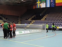 Goalball-2018 World ALG F time-out.jpg