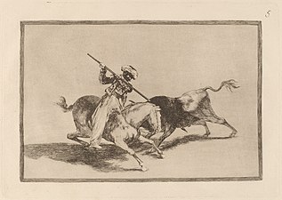 Νο. 5: El animoso moro Gazul es el primero que lanceó toros en regla ("The animous Moor Gazul was the first to spear bulls in horseback")