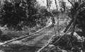 Bridge built by U.S. Marine engineers over the Tenaru River to move supplies from the beaches to the Lunga Perimeter on Guadalcanal, August, 1942.