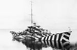 HMS Kilbride in dazzle camouflage