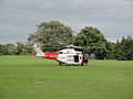 A HM Coastguard helicopter, in Seaclose Park, Newport, Isle of Wight in July 2011.