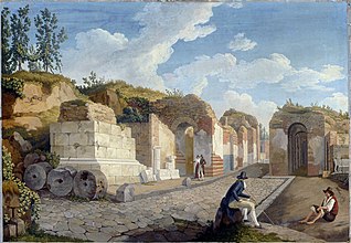 Das Herkulaner Tor in Pompeji (1794)