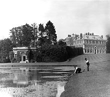 Hall Barn in 1898. The 'mausoleum' of Count Magnus is to the left Hall-Barn-1898.jpg