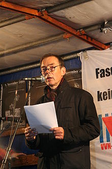 Hans Coppi Jr. at a rally on the 71st anniversary of Kristallnacht in Berlin-Moabit Hans Coppi junior.jpg
