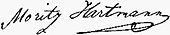 signature de Moritz Hartmann