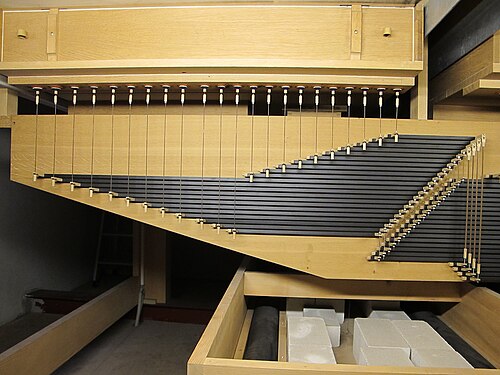 An inside view of a Sandtner Organ in the Herz-Jesu church in Augsburg