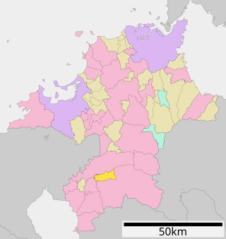 Lage Hirokawas in der Präfektur