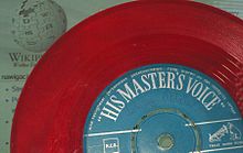 A coloured vinyl single released by HMV His Master's Voice (red trans m) ubt 24.jpeg