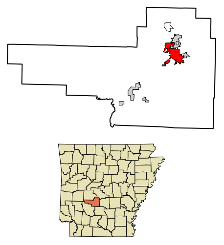 File:Hot Spring County Arkansas Incorporated and Unincorporated areas Malvern Highlighted 0543610.svg