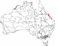 IBRA regions with Central Mackay Coast region in red