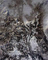 Rocky Mountain National Park from the International Space Station