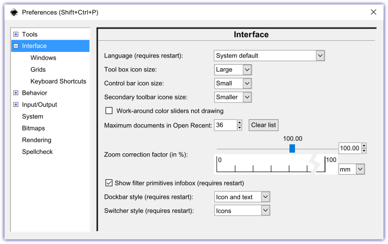 File:Inkscape v091 GUI Interface Settings Menu Text2Path.svg