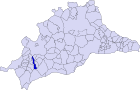 Расположение муниципалитета Хускар на карте провинции