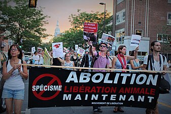 Manifestation antispéciste à Montréal en 2015.