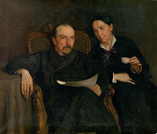 Jan van Beers - The poet Jan Van Beers and his wife, the parents of the artist