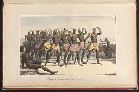 Female dancers of the Sandwich Islands depicted by Louis Choris, the artist aboard the Russian ship Rurick, which visited Hawai'i in 1816