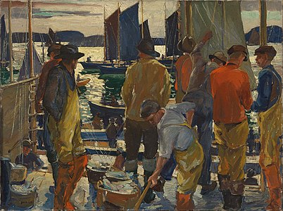 When the Boats Come In Når skibene lægger til, (ca. 1921) Museum of Fine Arts, Boston