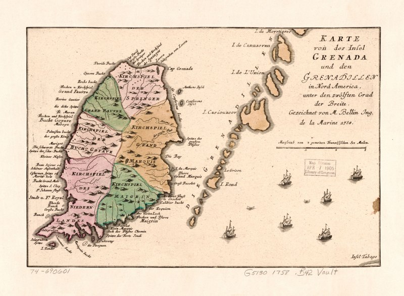 File:Karte von der Insel Grenada und den Grenadillen in Nord America, unter den zwölften Grad der Breite. LOC 74690601.tif