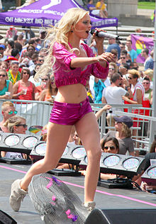Katja Glieson performing live at Capital Pride in Washington D.C.