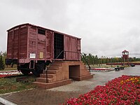 vagon ve kterém byli do Kazachstánu transportováni vězni