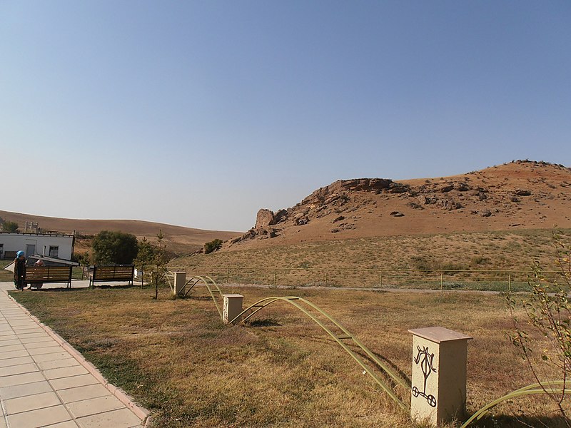 File:Kazygurt mountain with Adam&Eva.jpg