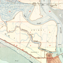 Knight Island as it appears on a 1951 USGS topographic map.