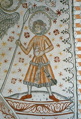 Knud Lavard.  Representación en la iglesia de Wigersted cerca de Ringsted.