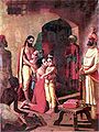 வசுதேவர், தேவகியை கிருட்டினன்,பலராமன் சிறையில் சந்தித்தல்