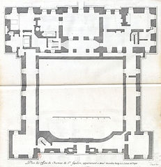 Plan des offices (dessin de Marot).