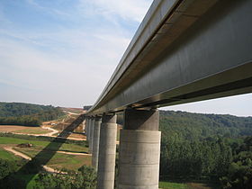 Le tablier du viaduc de Jaulny