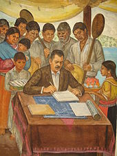 Lazaro Cardenas mural Lazaro Cardenas Jijilpan.JPG