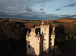 Leslie Castle Scotland from drone in the evening sun.jpg