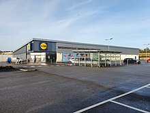 Lidl supermarket at its new site in 2021