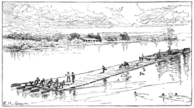 A LUMBER RAFT.