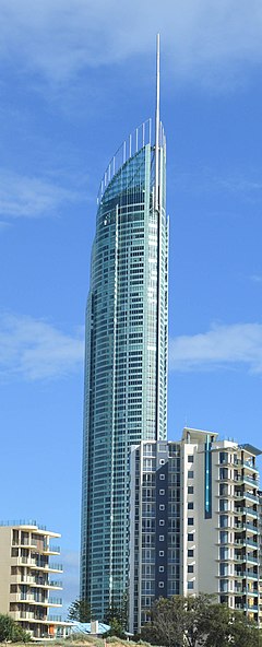 Q1, the tallest building in Australia and the world's tallest residential building upon completion in 2005 (currently the tenth tallest)