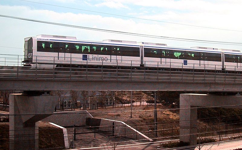 File:Linimo train as seen from the Toyota Automobil Museum.jpg