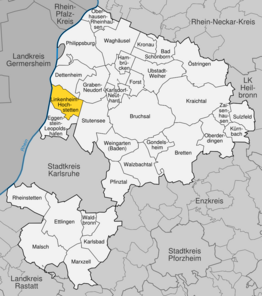 Kaart van Linkenheim-Hochstetten