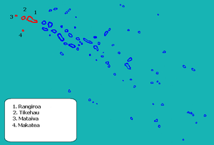 Localización da comuna de Rangiroa