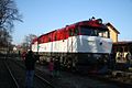 Čeština: Lokomotiva T478.1001 na transportním terminálu v Třebíči při Mikuláské jízdě vlakem 2015, okr. Třebíč. English: Locomotive T478.1001 at transport terminal at Saint Nicholas train show 2015 in Třebíč, Třebíč District.