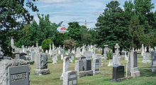 Looking north across Section D. Looking N across section D - Glenwood Cemetery - 2014-09-14.jpg