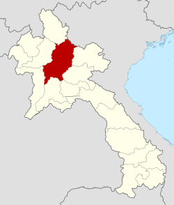 琅勃拉邦省在老挝的位置
