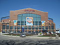 Lucas Oil Stadium on Final Four weekend for the NCAA Men's Division I basketball tournament.