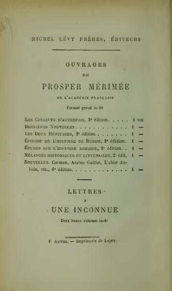 Fichier:Mérimée - Dernières nouvelles de Prosper Mérimée, 1874.djvu