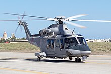 Armed Forces of Malta AgustaWestland AW139 AS1428 at the 2015 Malta International Airshow MIAS 260915 AFM AW139 08.jpg